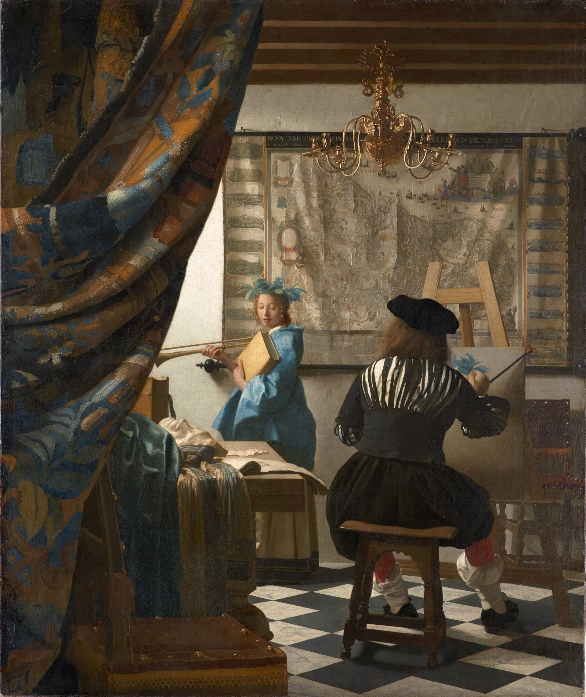 A painter at the easel in early light